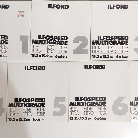 Ilford Multi grade pro filters 6x6, 1-7 lot - Picture 3 of 5